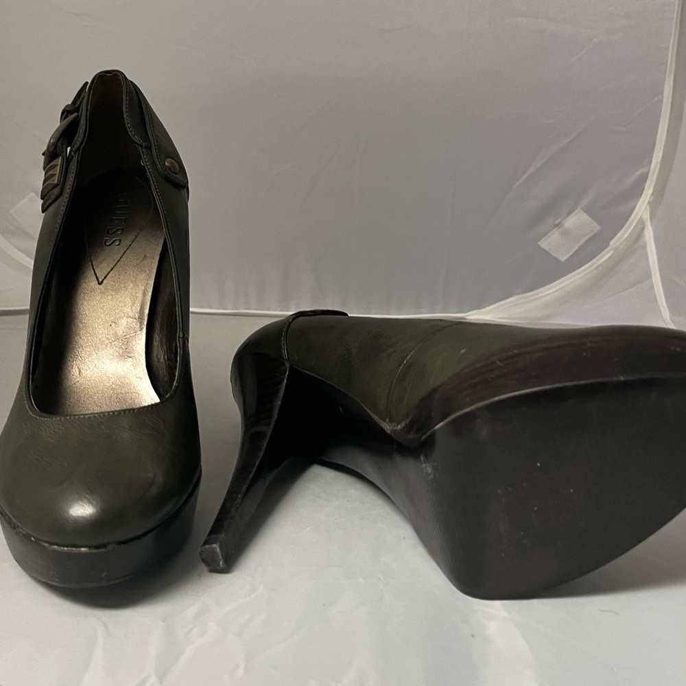 Guess Army Green Platform Stiletto Heels